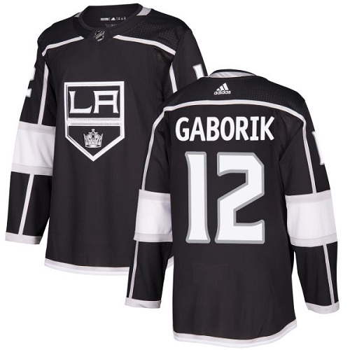 Adidas Kings #12 Marian Gaborik Black Home Authentic Stitched NHL Jersey